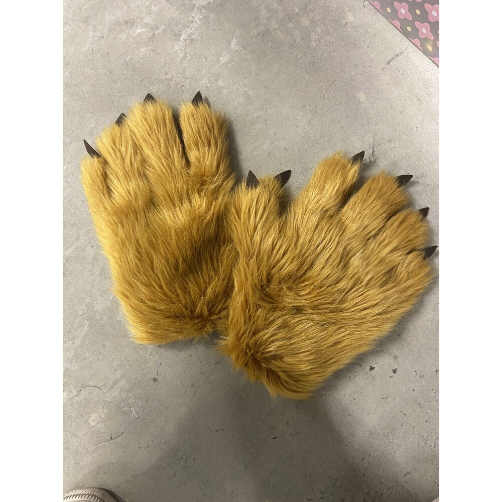 Fursuit Costume Five Finger Paw Gloves with Claws USA SELLER